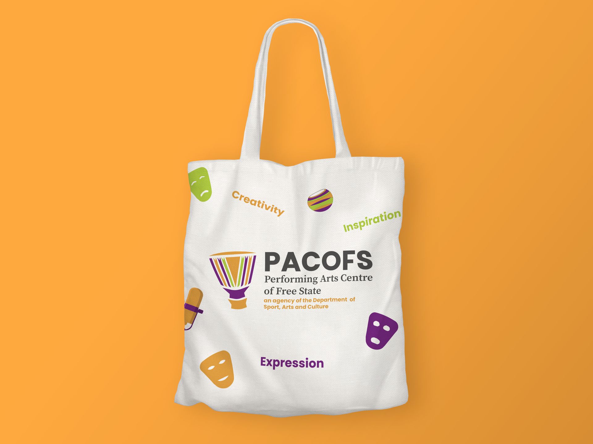 PACOFS brand refresh — branded tote bag