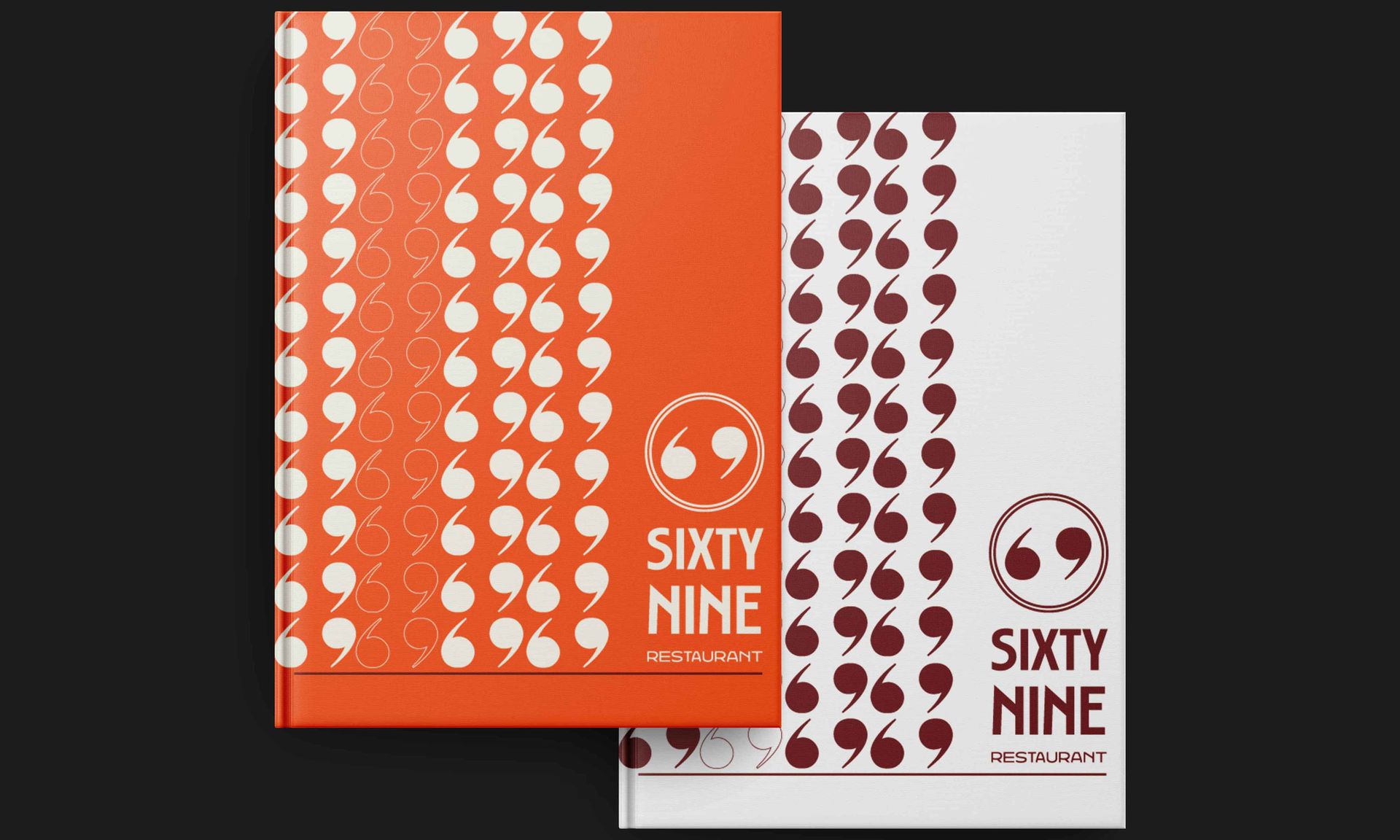 Sixty 9 Restaurant menu design